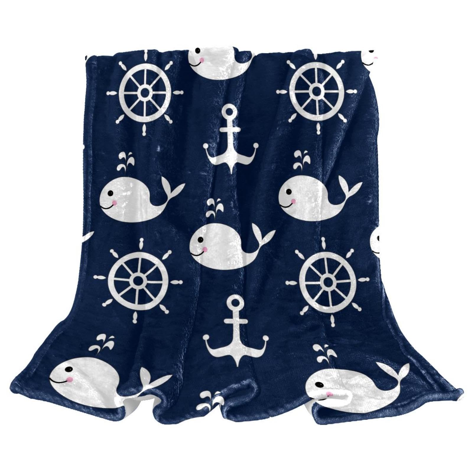 Couverture polaire voile de baleine pour cocooning sur canapé et bureau