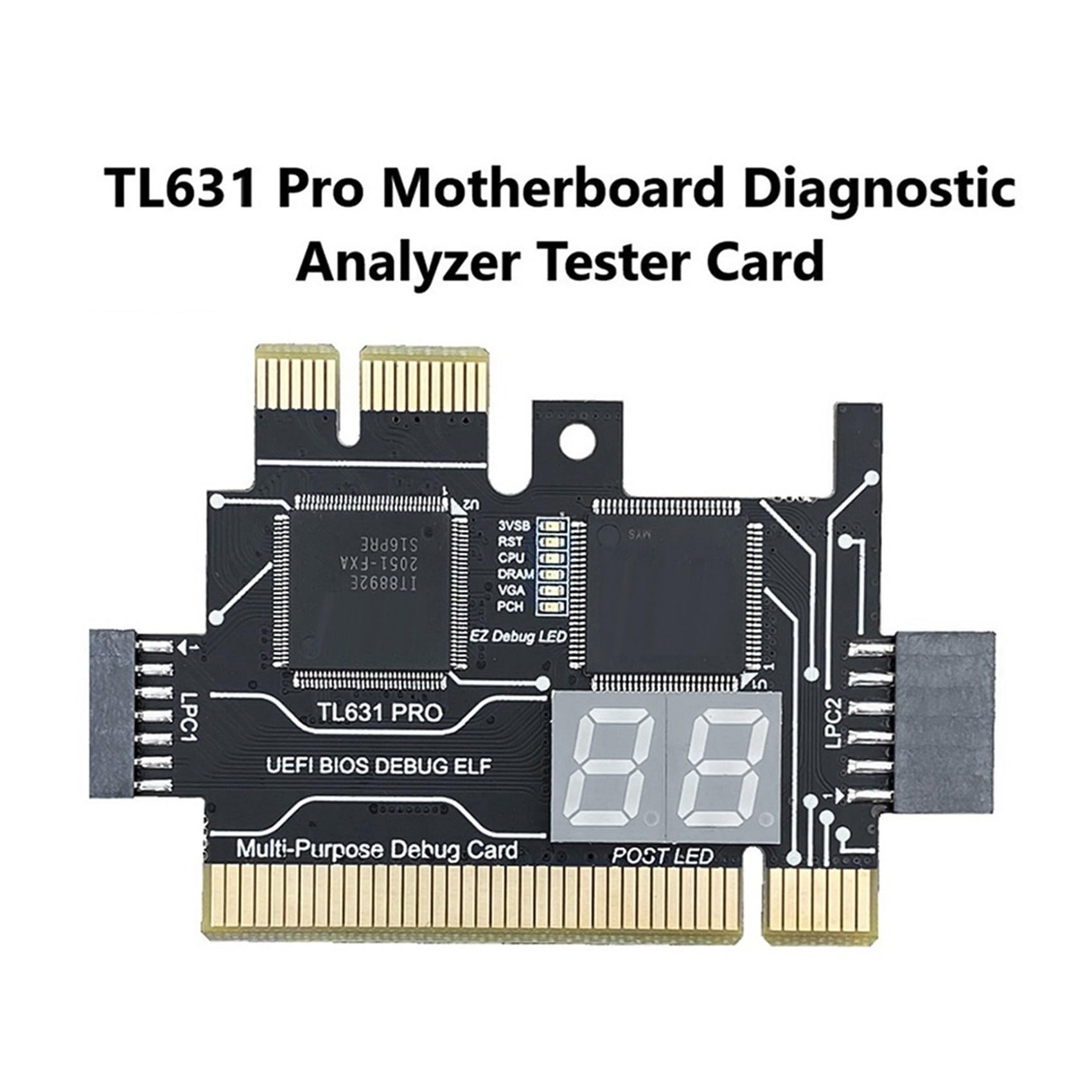 3X Scheda Diagnostica TL631 PRO+Scheda di Espansione Scheda Diagnostica Scheda Madre PCI-e Multifunzione Analizzatore Diagnostico per Laptop