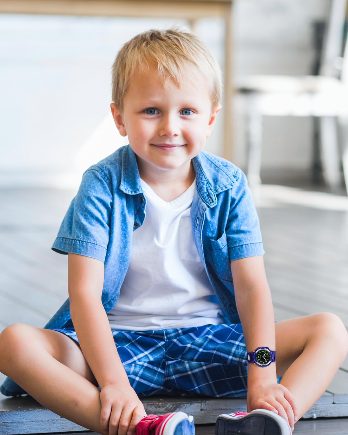 Reloj Analógico para Niños,Resistente al Agua hasta 5 ATM,Fácil de Leer,Reloj de Enseñanza del Tiempo para Niño y Niña,Relojes de Pulsera de Banda Suave para Niños 4-16