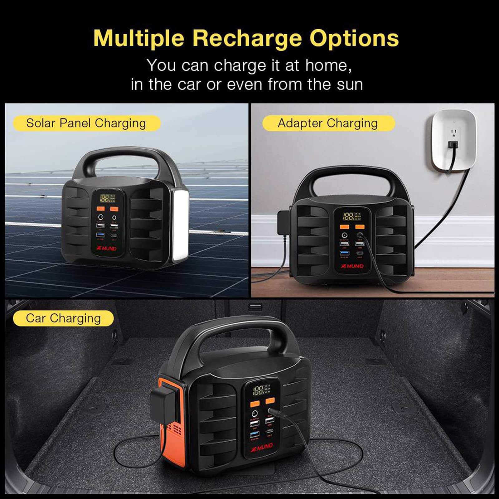 Centrale Elettrica Portatile, Generatore Da Esterno 155Wh/42000Mah/Batteria Al Litio Di Riserva Con Display A LED Per Emergenza Domestica Da Campeggio