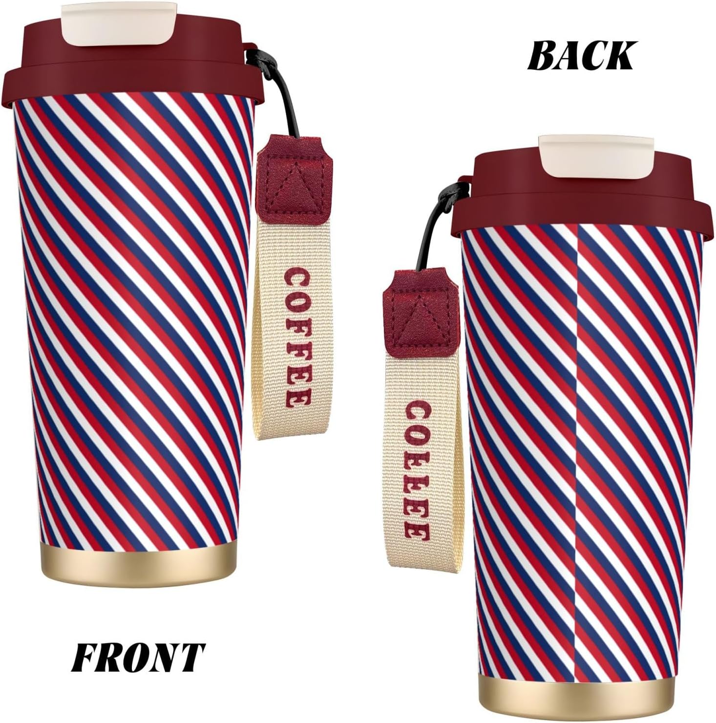 Dutch flag Print Leakproof Insulated Coffee Mug,Stainless Steel Dual Drink Travel Tumbler,17 OZ