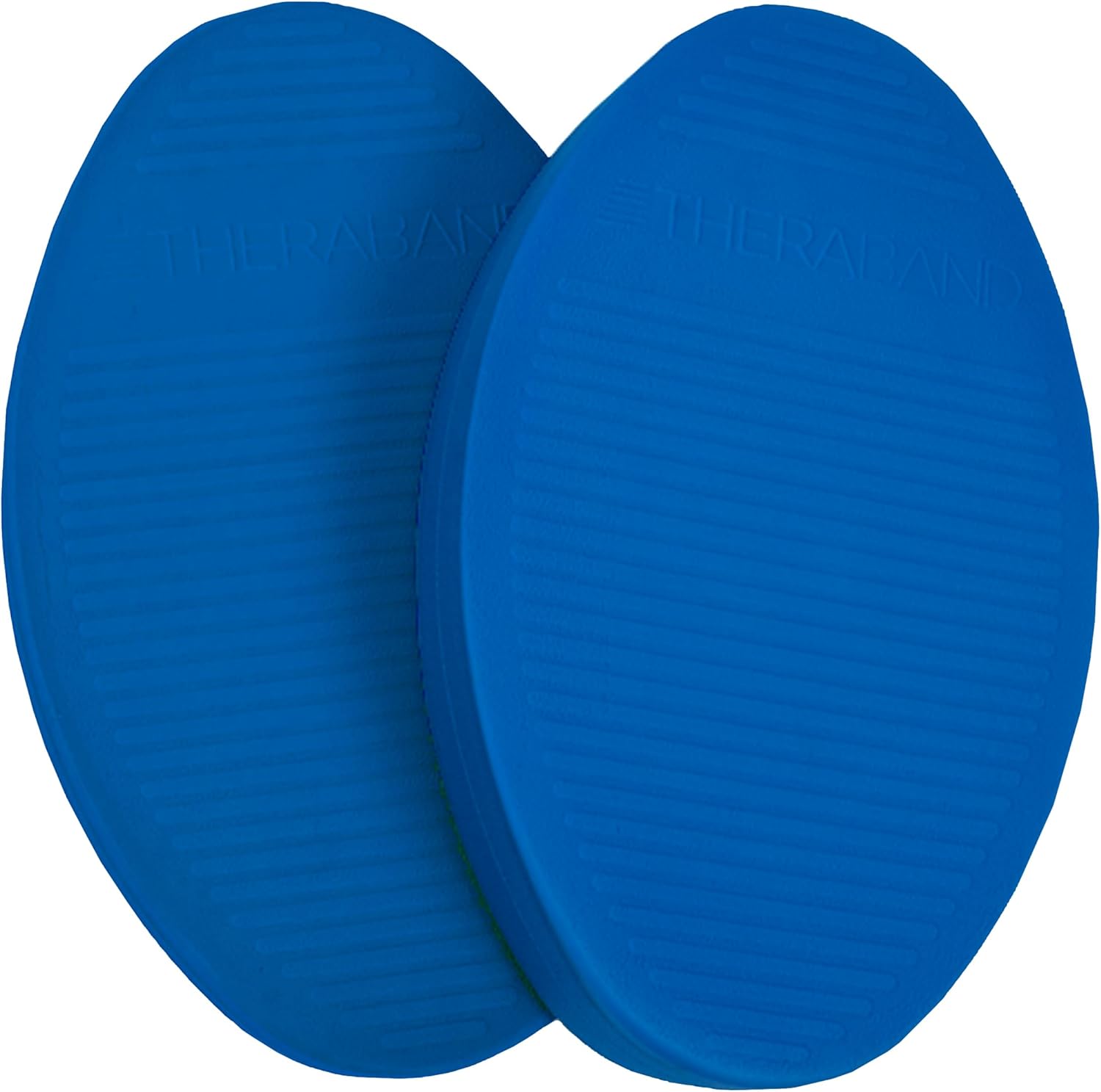 THERABAND Stability Trainer Pad, Intermediate Level, Soft, Set of 2, Blue Foam Balance Pad for Physical Therapy, Exercise Pad for Core Strength, Lightweight Non-Slip Balance Trainer, Portable Foam Pad for Home or Clinic Use