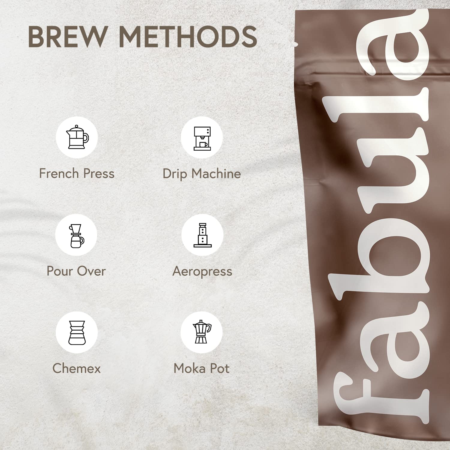 Fabula Medium Roast Organic Coffee 2 Pack Bundle - Grounded and Whole Beans