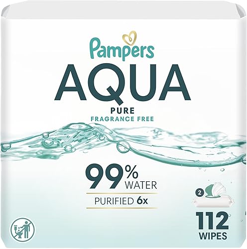 Vista 12 de pampers toallitas para bebé Aqua Pure 56 ct ANTIGUO