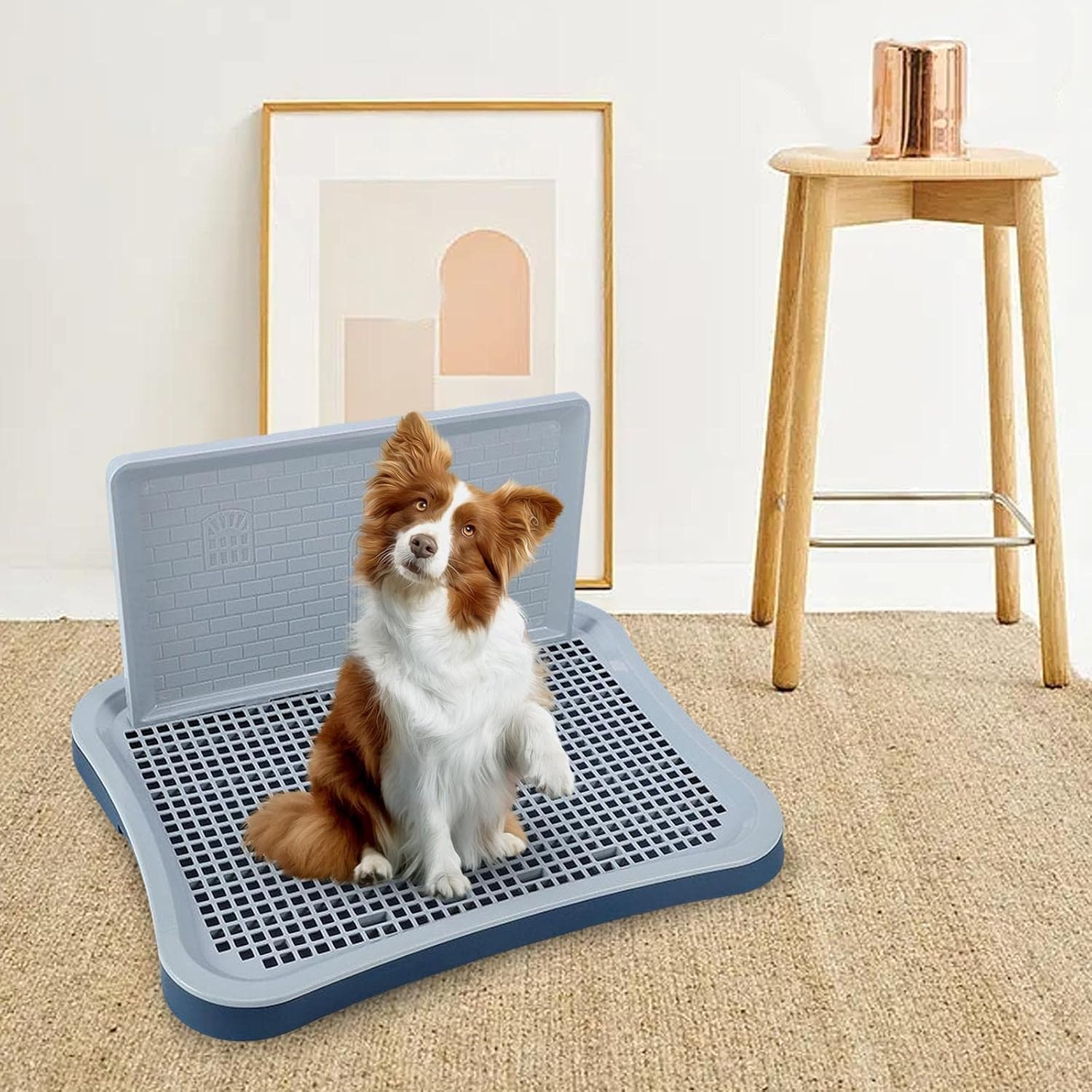 Pet Training Toilet Tray for Dogs and Cats - Easy to Clean and Portable, Navy
