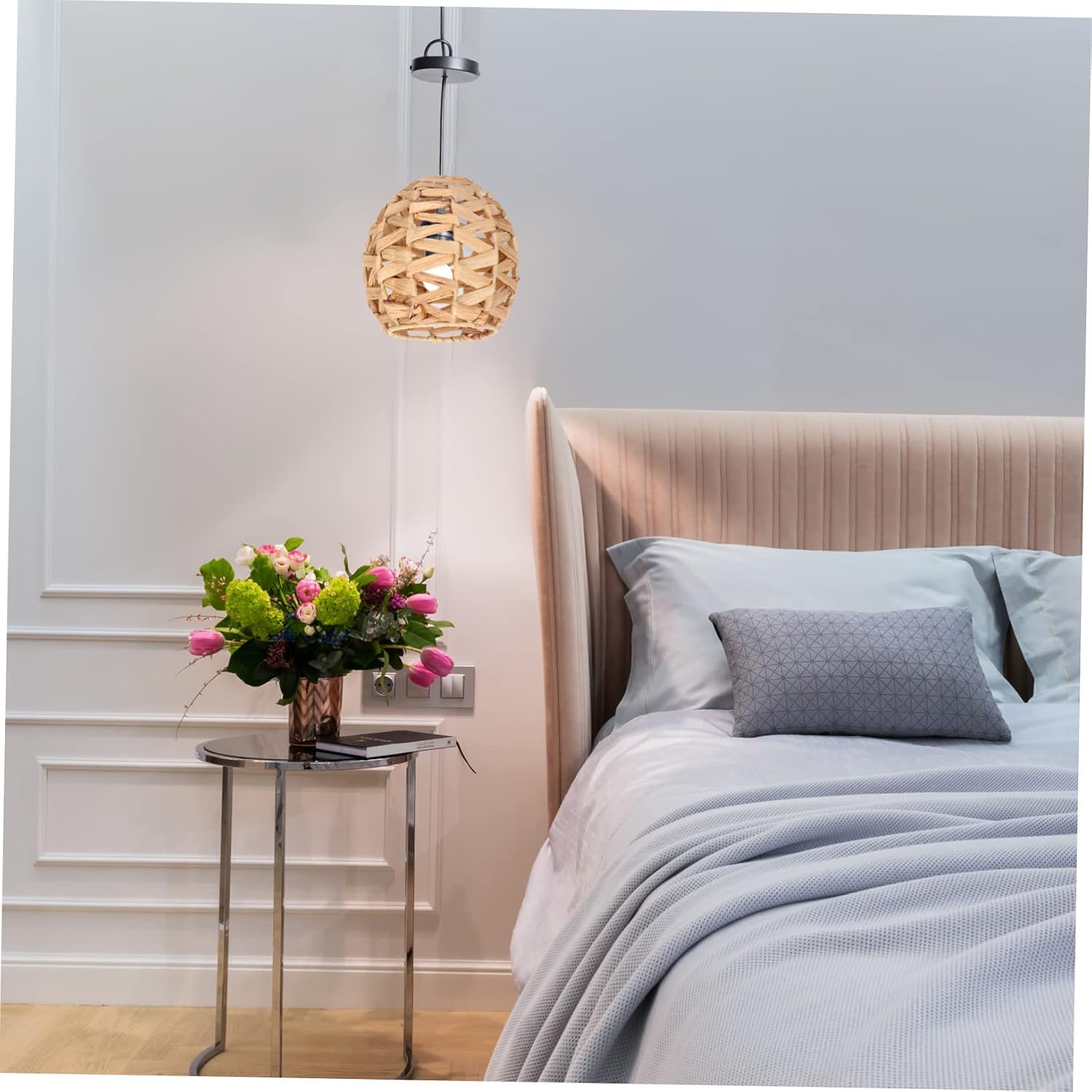 Gadpiparty 2pcs Boho Wall Decor Chinese Design Simple Lamp Shade Rustic Style Light Cover