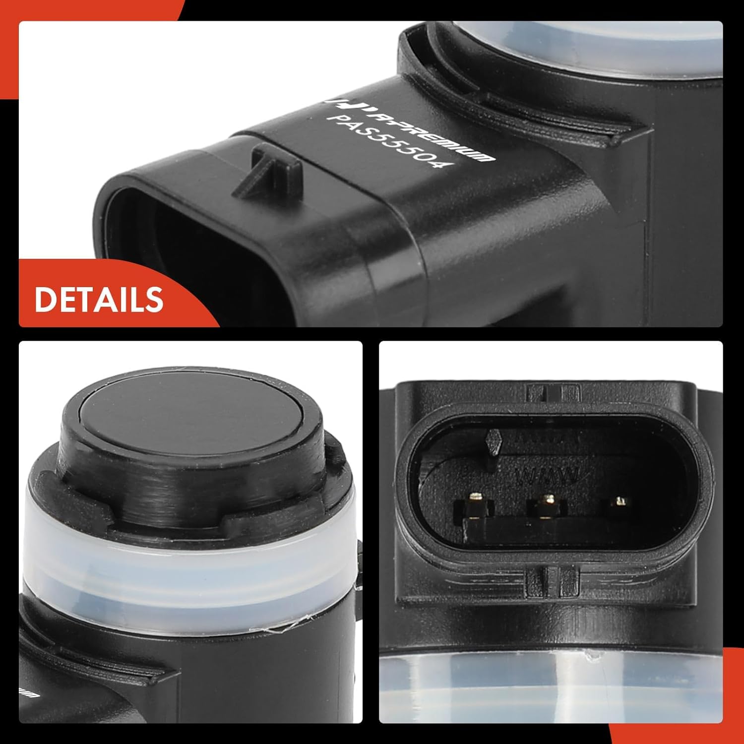 A-Premium 4-PC Reverse Backup Parking Assist Sensor Compatible with Select Mercedes-Benz Models - C300, C350e, C400, C450 AMG, C63 AMG, C63 AMG S, E250, E300, E350, E400, E550, E63 AMG, GLE350d