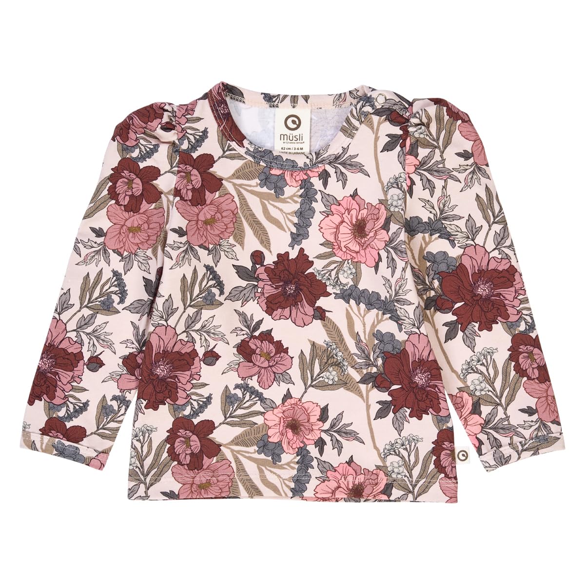 müsli Babylangarmshirt Nightingale/Root/Nostalgia rose, 92