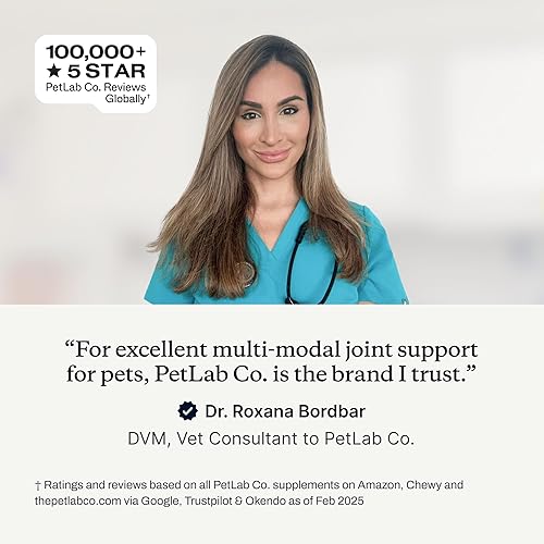 Vista 22 de Petlab Co. Masticables para el cuidado de las articulaciones para perros, altos niveles de glucosamina, mejillones de labios verdes, omega 3