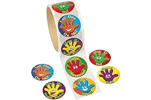 High Five Hand Stickers Roll for Kids Learning