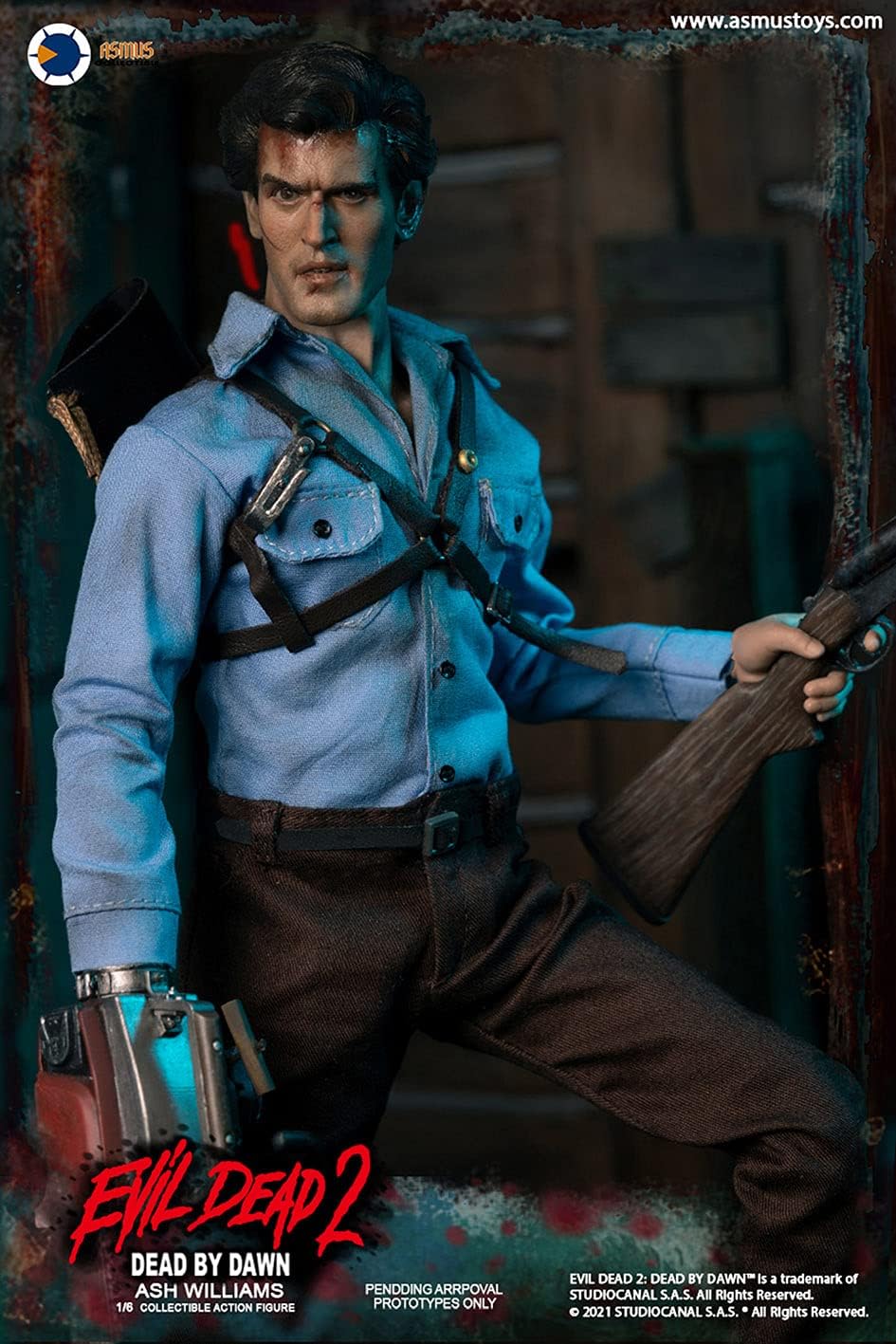 Asmus Toys Evil Dead II Series: Ash Williams 1:6 Scale Action Figure, Multicolor