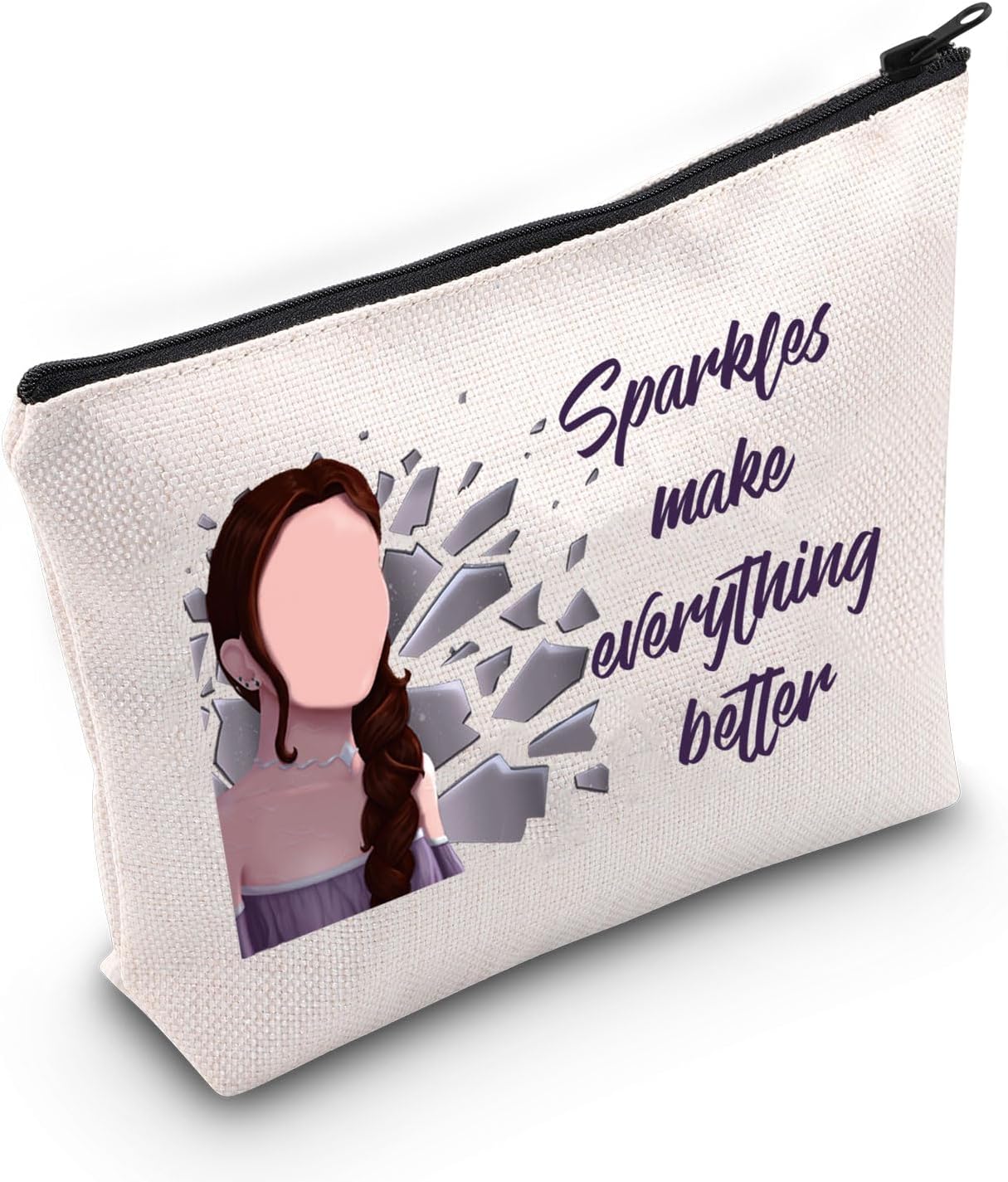 JNIAPLost Cities Bookish Cosmetic Bag Toiletry Pouch Keeper of The Lost Gift Makeup Bag Sparkles Make Everything Better