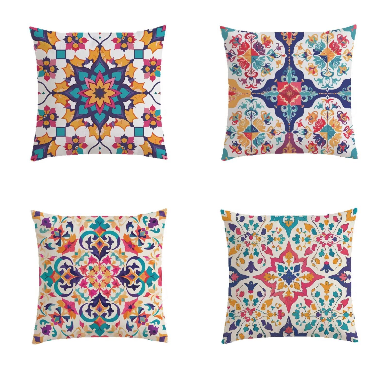 Taie oreiller bohemia 50x50cm imperméable avec impression double face dorée