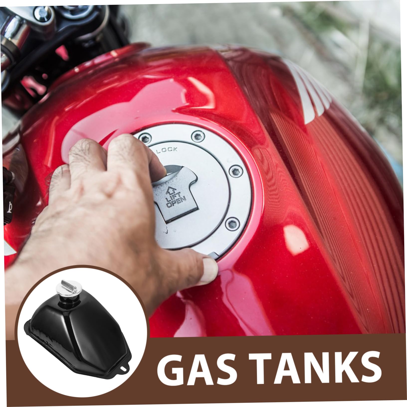Tanque de Gas Depósito de Combustible de Hierro Resistente y Fácil de Instalar para Atv y Motocicletas de Cuatro Ruedas Adecuado para Uso en Exteriores