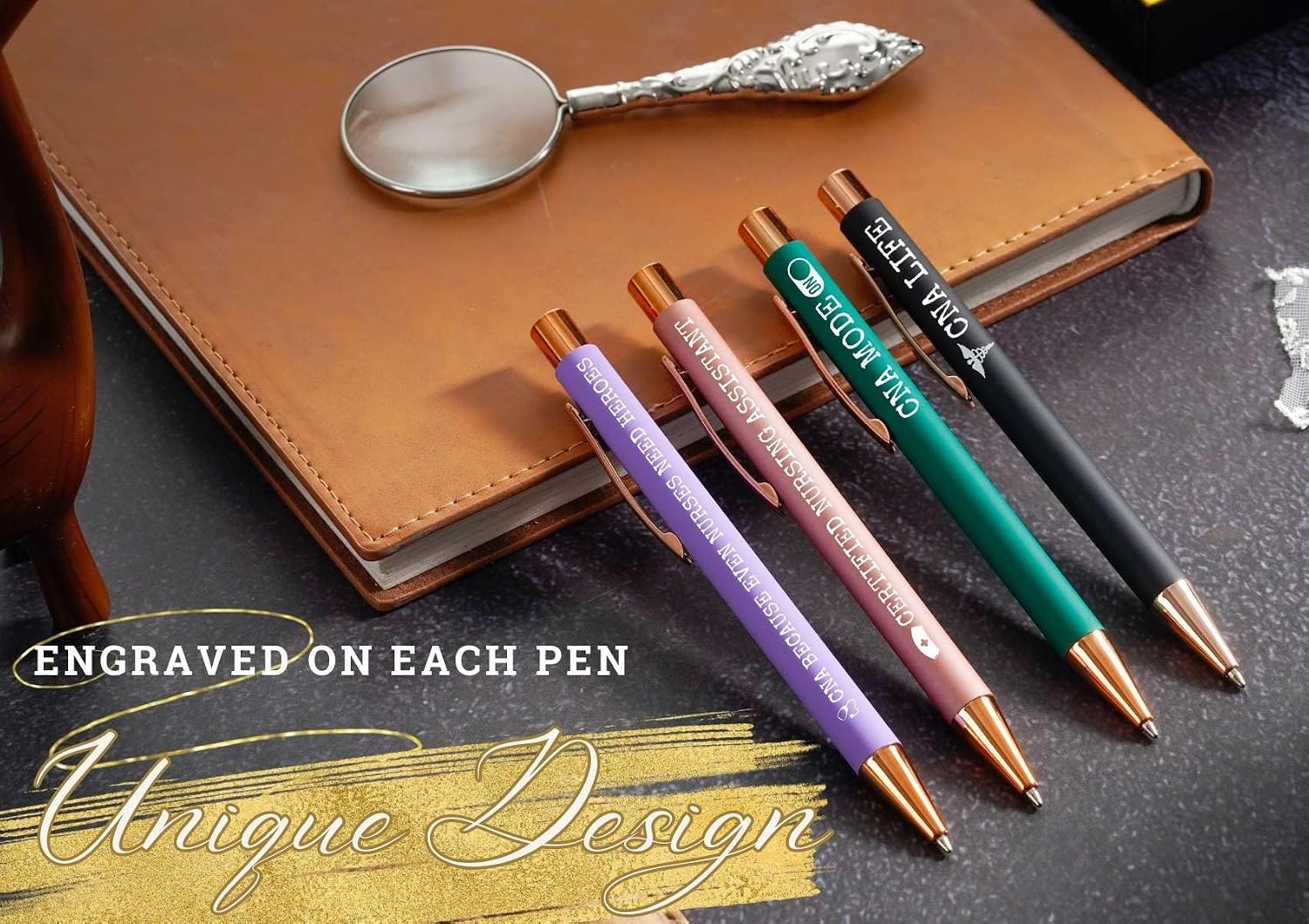 InnoBeta CNA Gifts, Certified Nursing Assistant Pen Set of 4, Funny Inspirational Ballpoint Pens for Nursing Students, Office Tools for CNA & Nurse image 2