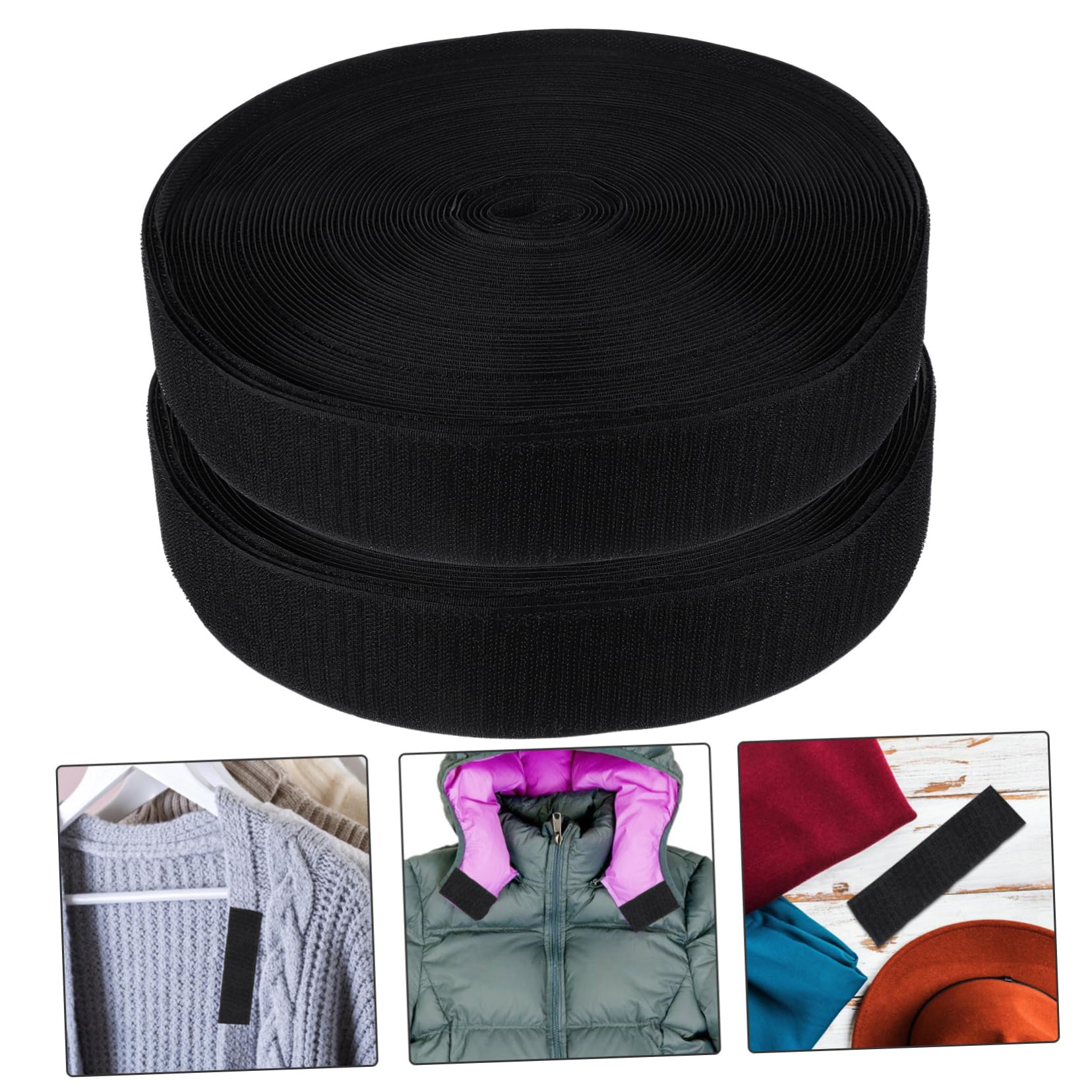 Cinta de Gancho y Bucle para Coser Ropa y Bolsas, Material de Nylon y Tejido Mixto, Longitud Amplia y Versátil, Adecuado para Equipaje y Confección