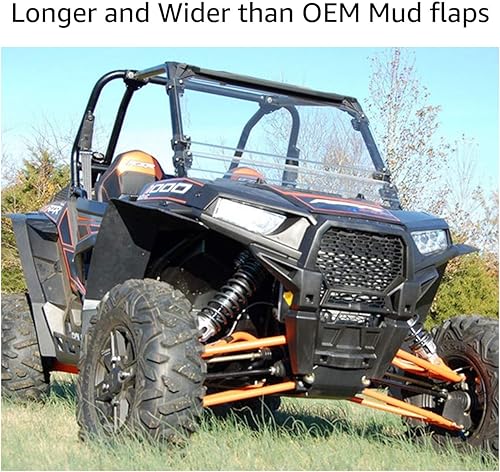 Miniatura 5 de A & UTV PRO Aletas de barro contra salpicaduras, extensiones de guardabarros, delanteros y traseros para Polaris RZR XP4 1000 Turbo 2014-2023,