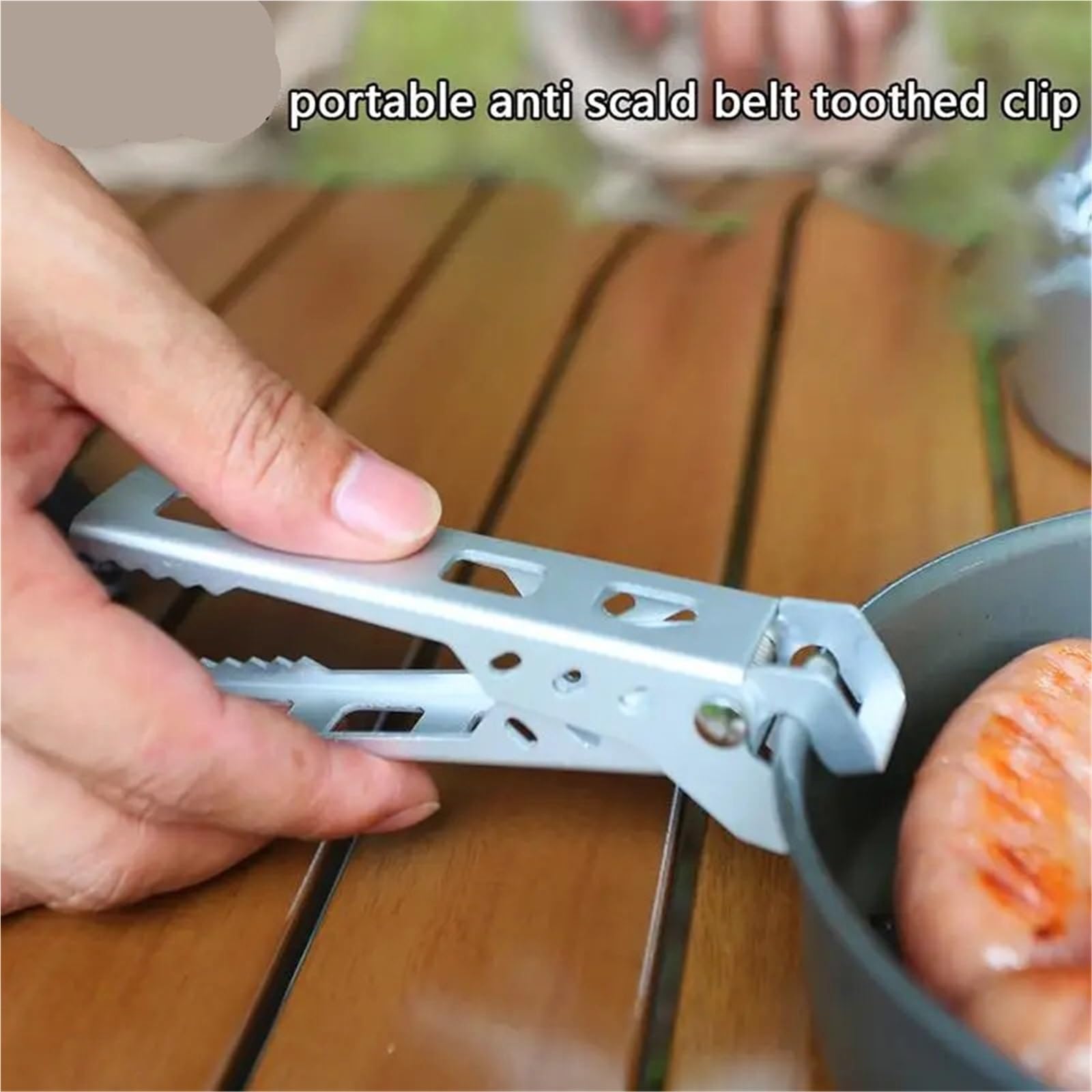 4 Uds cocina hogar Anti-caliente olla de aleación Clip tazón pinza for alimentos abrazadera plato Pan Anti-escaldado accesorios Para Sujetar Ollas(Sliver)