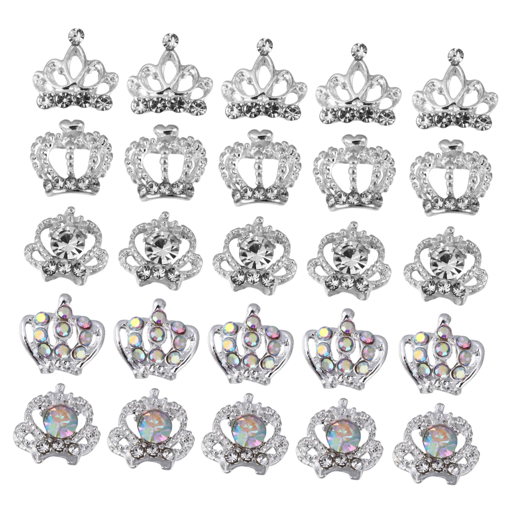 FOMIYES 3 Set Di Ciondoli Per Nail Art A Forma Di in Lega Per Decorazioni Di Unghie Strass Accessori Per Manicure Alla Moda 50 Pezzi*3