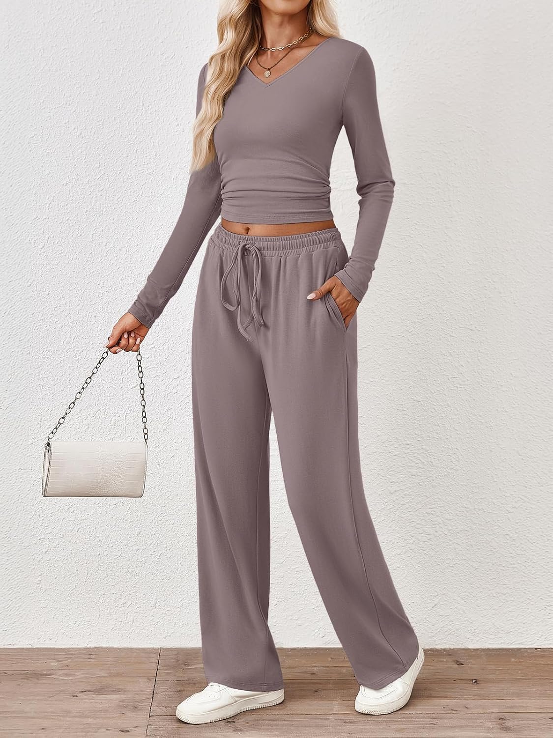 Trendy Queen 2 Piece Lounge Sets for Women Fall Outfits 2025 Fashion Two Piece Sweatsuits Business Casual Outfits Clothes - Image 3