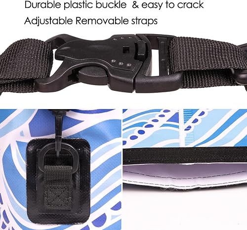 Miniatura 6 de Bolsas secas impermeables 5L Bolsa de kayak Pequeña Playa Bolsa Seca Mochila para Kayak Navegación Camping Natación al aire libre