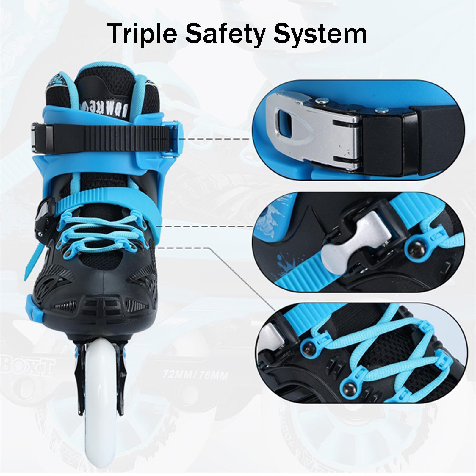 Pattini In Linea Veloci, Pattini A Rotelle Professionali Per Esterni Per Uomo Donna Adulto, Con Ruote Da 3*110 Mm E Cuscinetti ABEC-9, Pattini Unisex Per Lo Slalom Su Strada Di Park Road(37,Black)