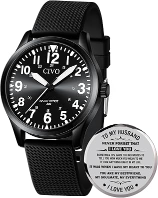 CIVO Gifts for Husband from Wife Gifts for Husband from Wife at Anniversary Birthday Valentine, Watch for Men