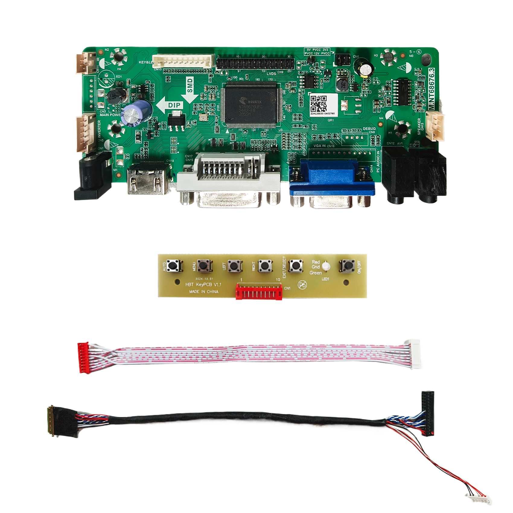 VSDISPLAY Placa controladora H/D DVI VGA LCD para G101ICE-L01