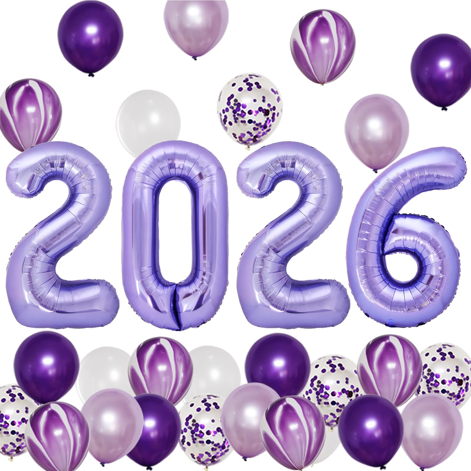 JOJO FLY Purple Graduation Party Decorations Kit, Purple 2026 Balloons, Graduation Party Supplies 2026, Class of 2026, Congrats Grad