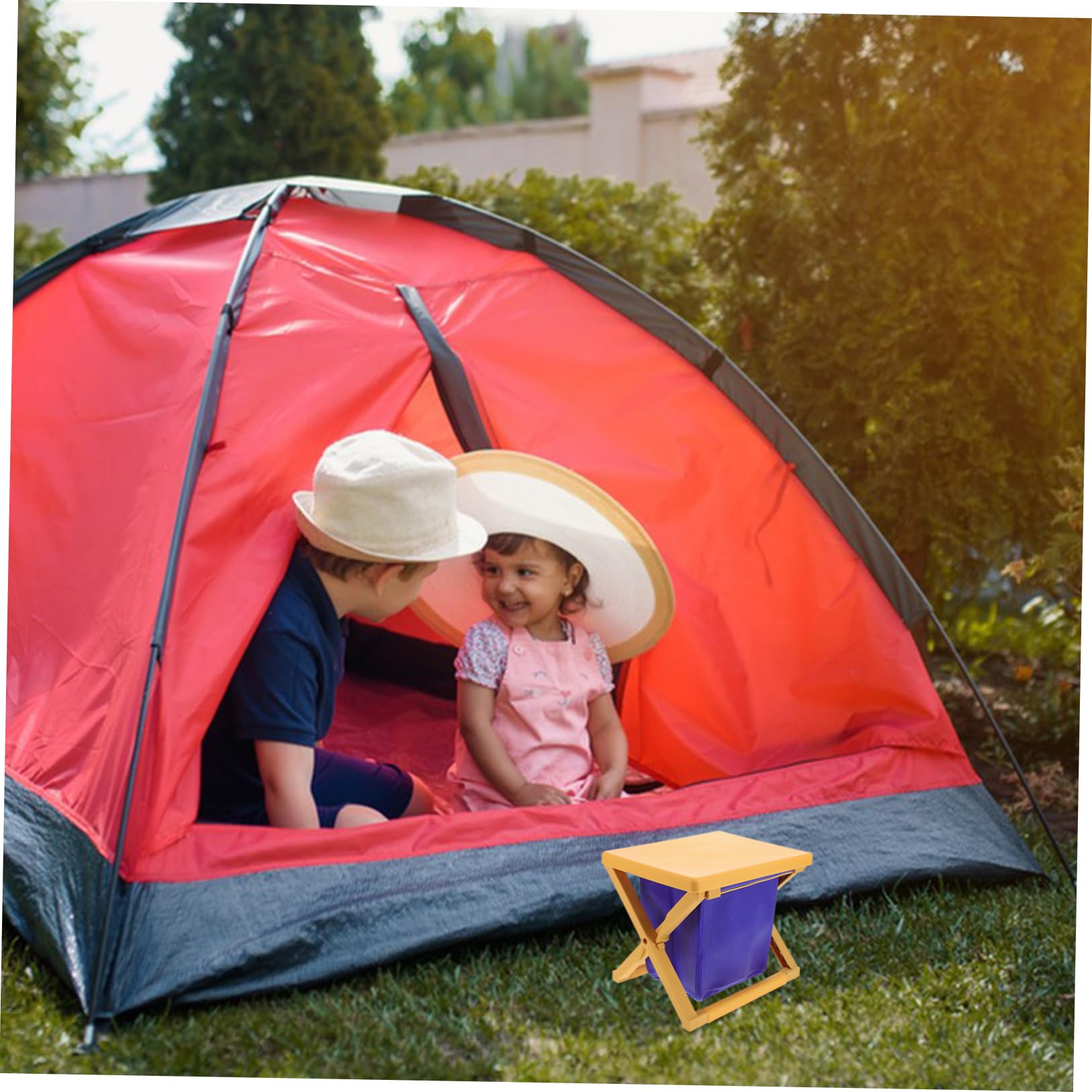 UPKOCH Zusammenklappbare Campingtoilette Faltbar Für Erwachsene Outdoor Reisen Mit Deckel Tragbare Toilette