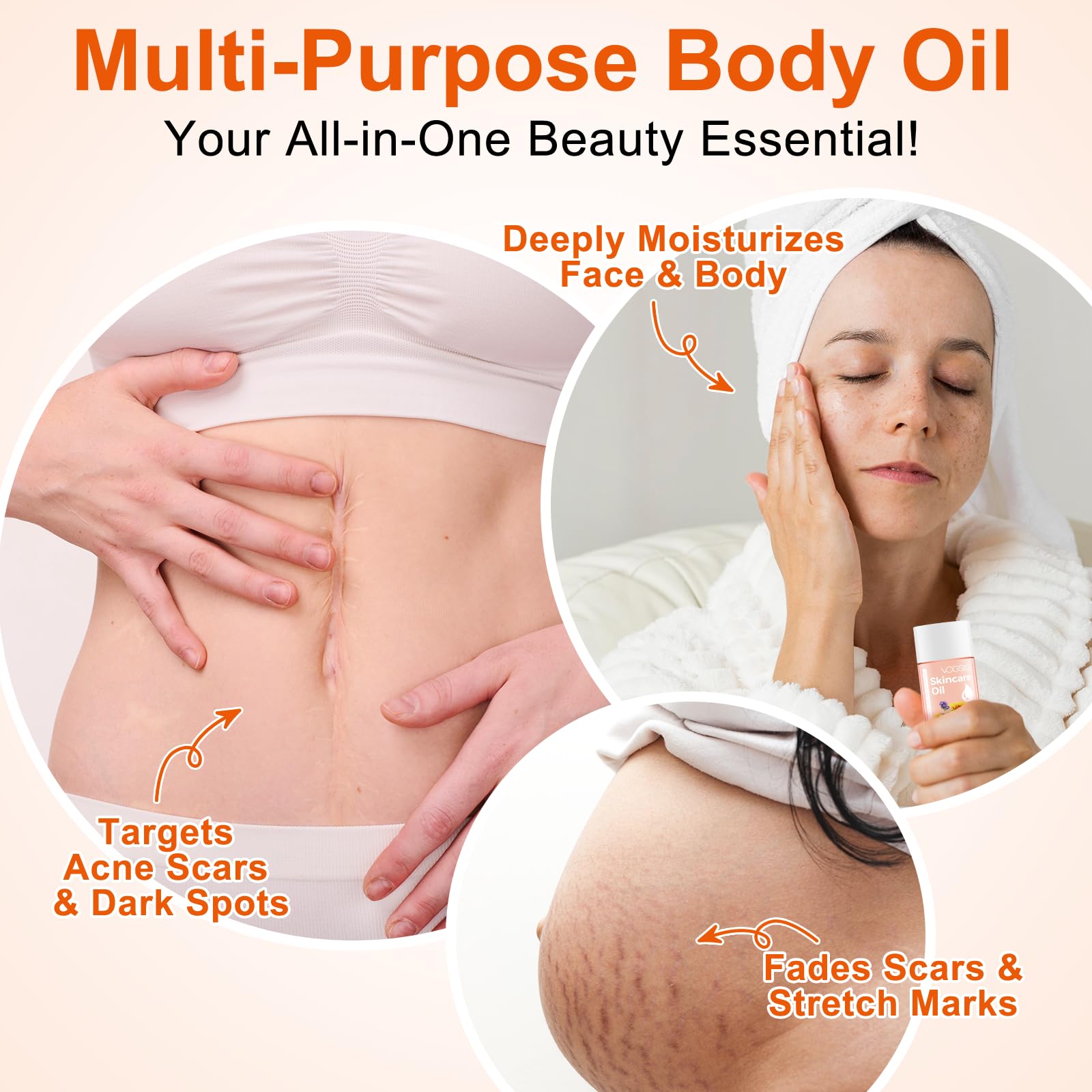 60ml Skincare Oil, Improve the Appearance of Scars, Stretch Marks, Oil For Stretch Marks,Pregnancy Oil Stretch Mark - Image 4