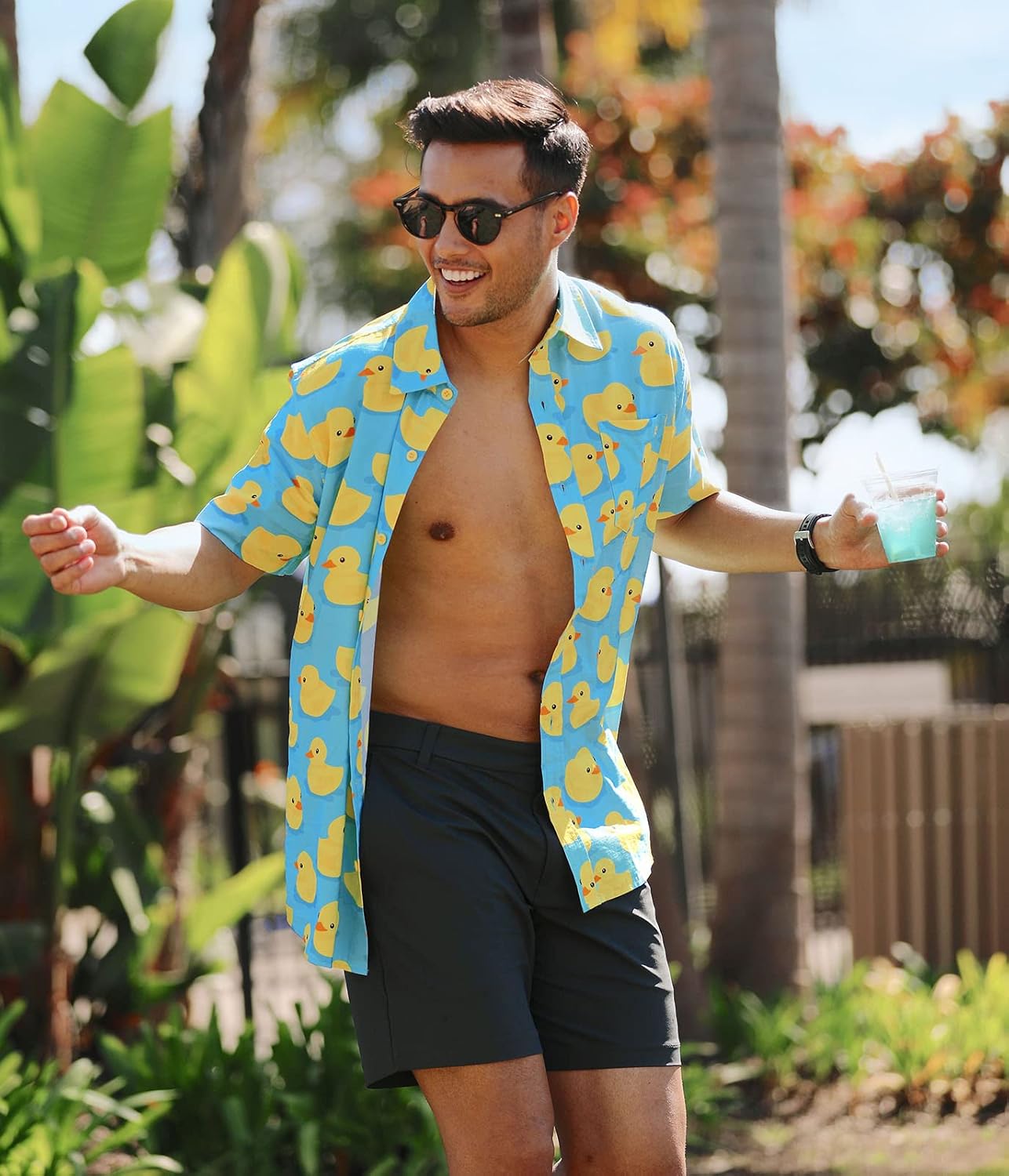 Tipsy Elves Hawaiian Shirts for Men - Casual Beach & Summer Party Shirts for Men - Stretch Fabric with Modern Fit - Image 7