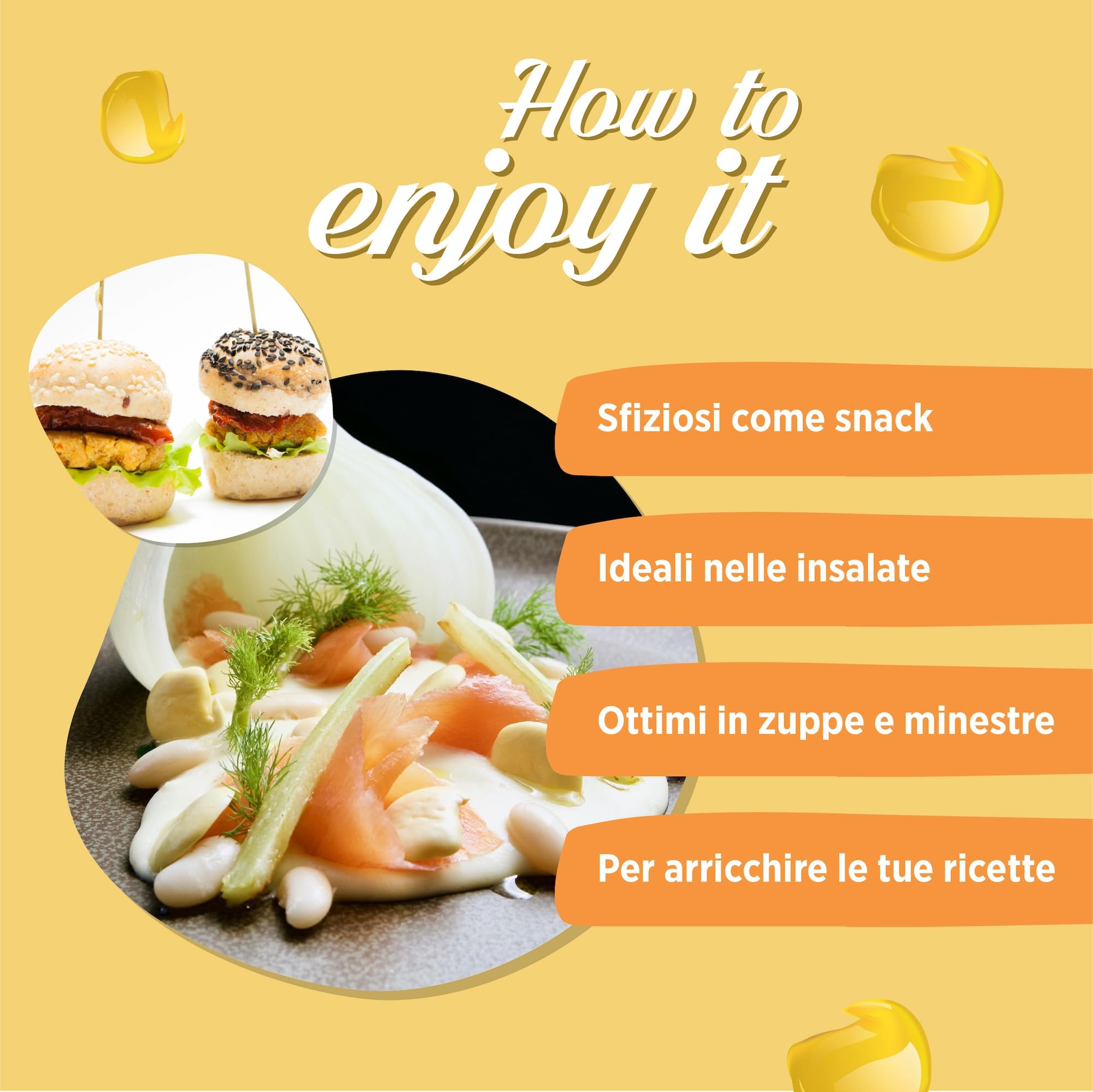 MADAMA OLIVA, Lupini Sgusciati, Ottimo Snack per Aperitivi, Ideale per le Insalate Miste e nelle Minestre, Senza Conservanti Aggiunti, 100% Made in Italy, Box da 20 Buste in Alluminio da 30 gr