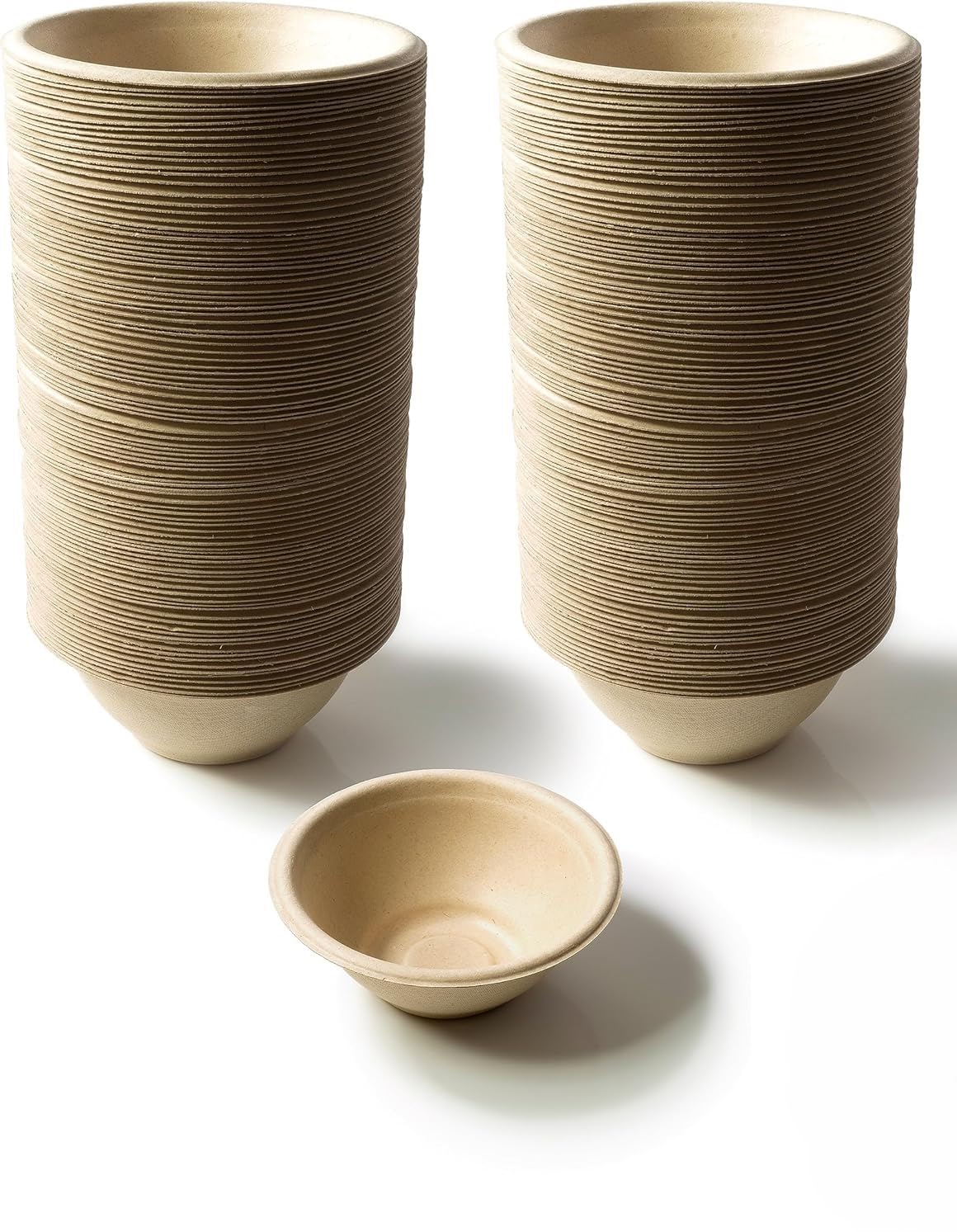 Techsol Disposable Soup Bowls - 200 Pack of 8oz Bowl Compostable Eco-Friendly and Biodegradable For Hot Cold Party Food