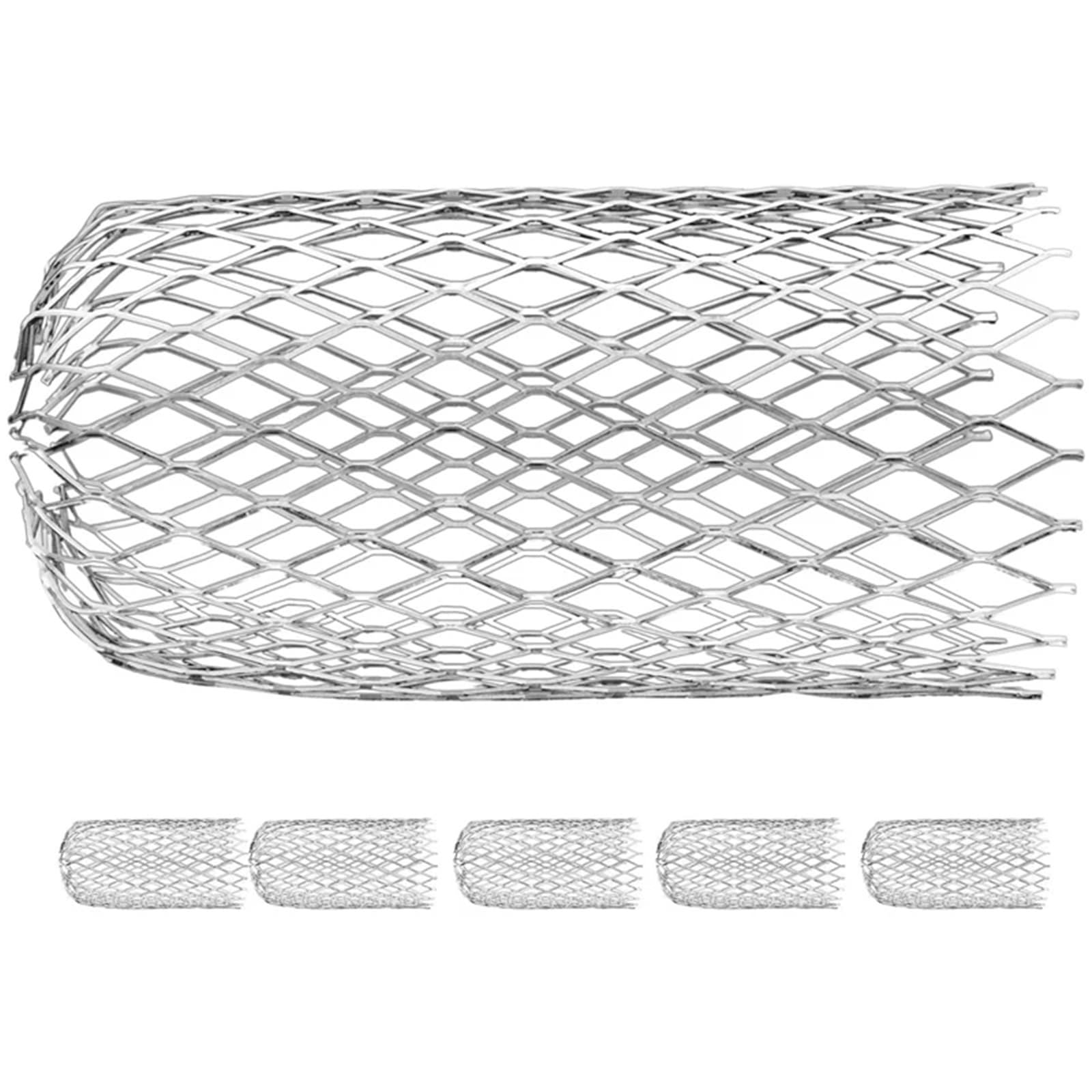 12 Uds protector de canalón filtro aluminio expandible bajante for detener hojas bloqueadas para Canalones