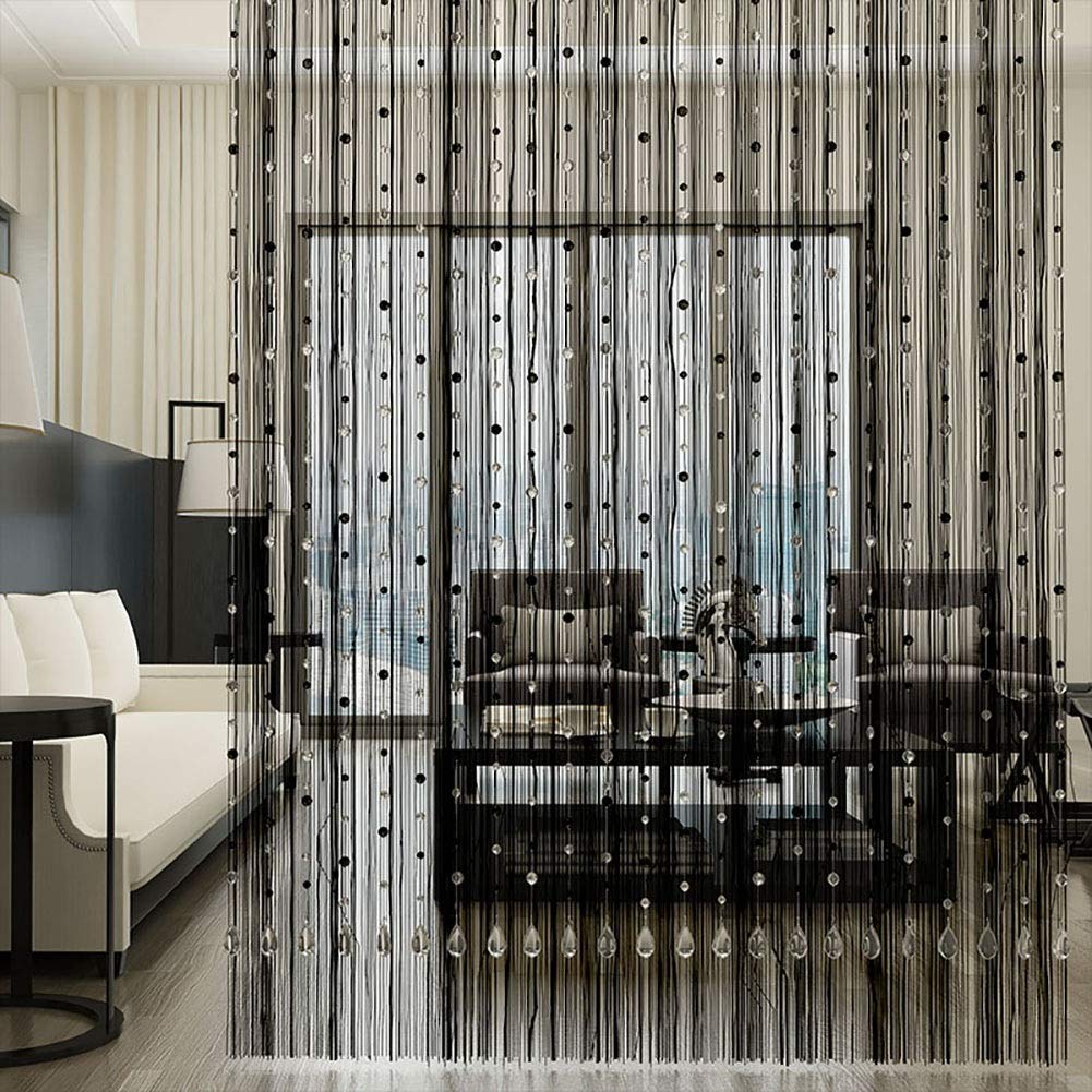 Rideau perlé cristal cloison de salon pour créer une séparation chambre