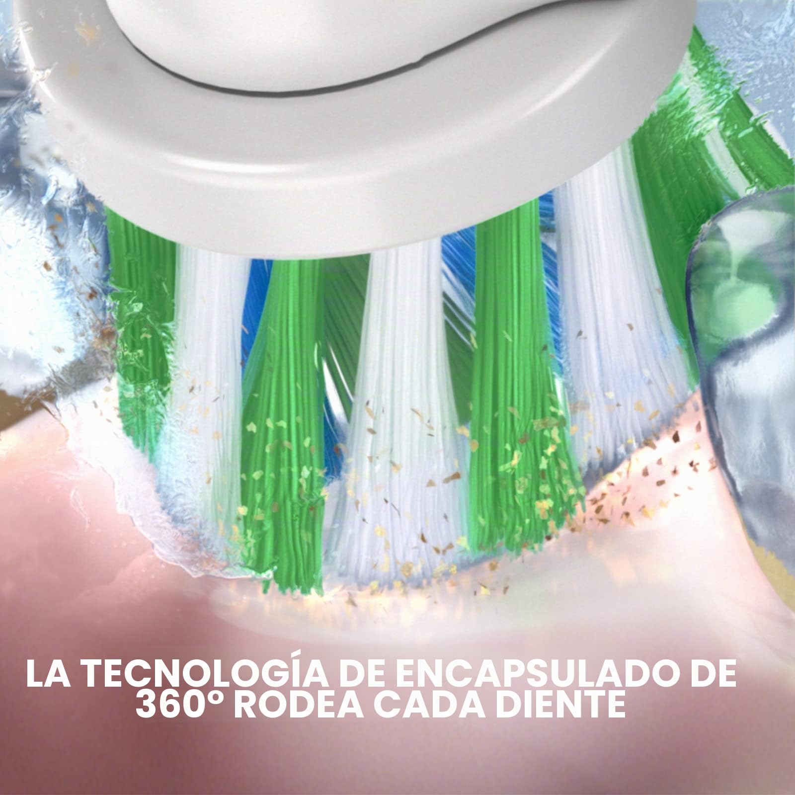 Oral-b Pro 1000 Crossaction - Cepillo de dientes eléctrico, alimentado por Braun, blanco y negro, 2 unidades