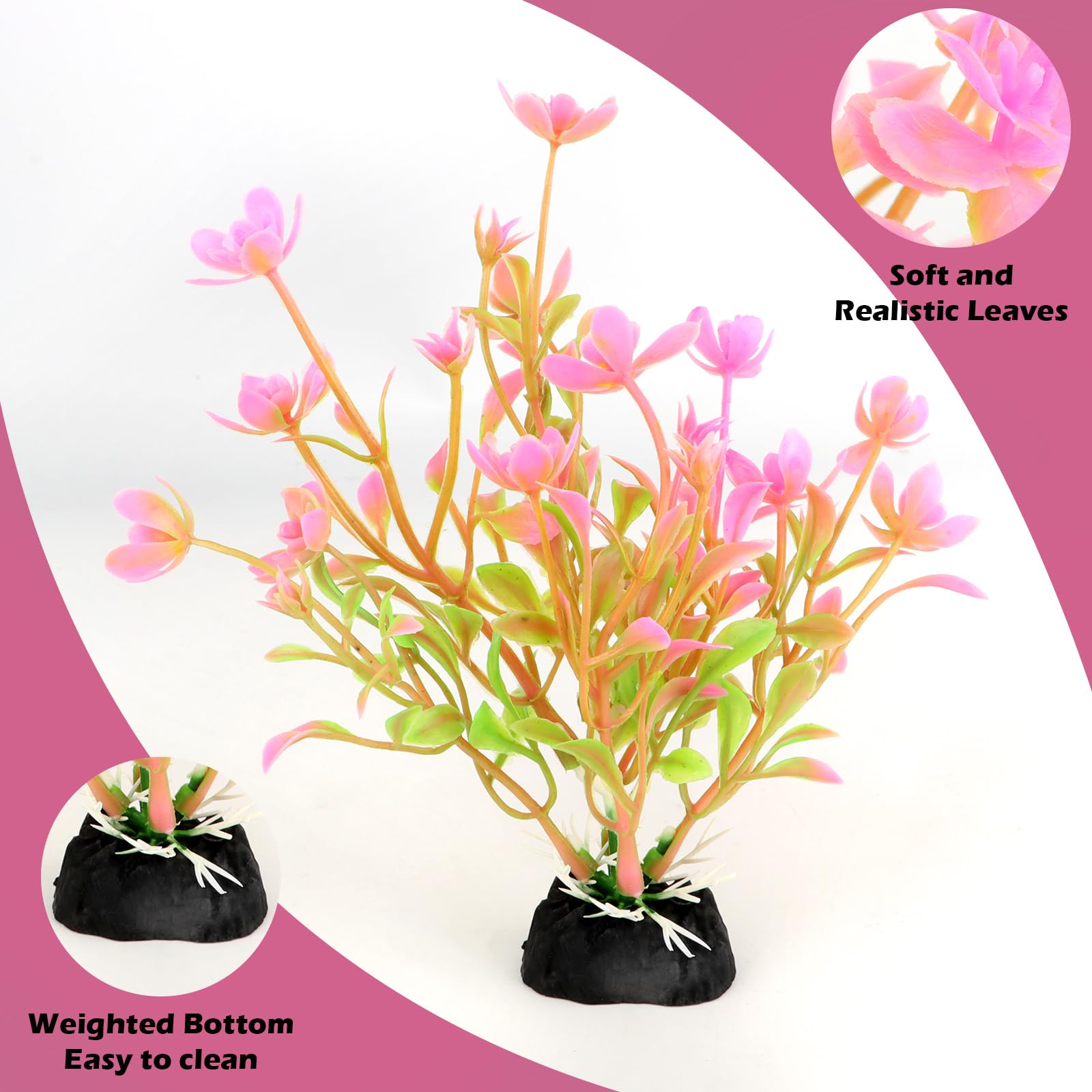 Lot de 11 décorations d'aquarium - Plantes en plastique - Accessoires de décoration d'aquarium - Pour la maison, le jardin, les étangs, la piscine, l'aquarium