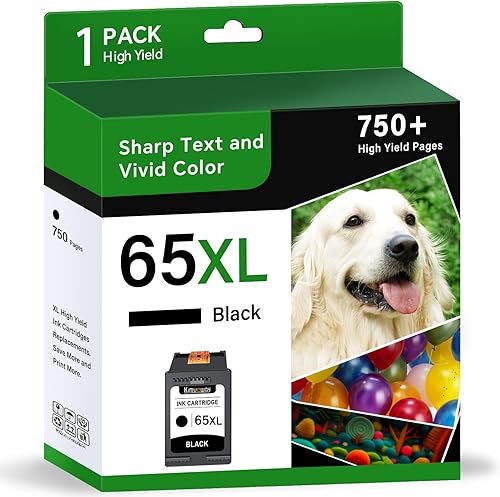 Miniatura 9 de Paquete combinado de cartuchos de tinta 65 XL negro/color, cartucho de tinta remanufacturado para HP Ink 65 65XL (paquete de 2) repuesto de tinta