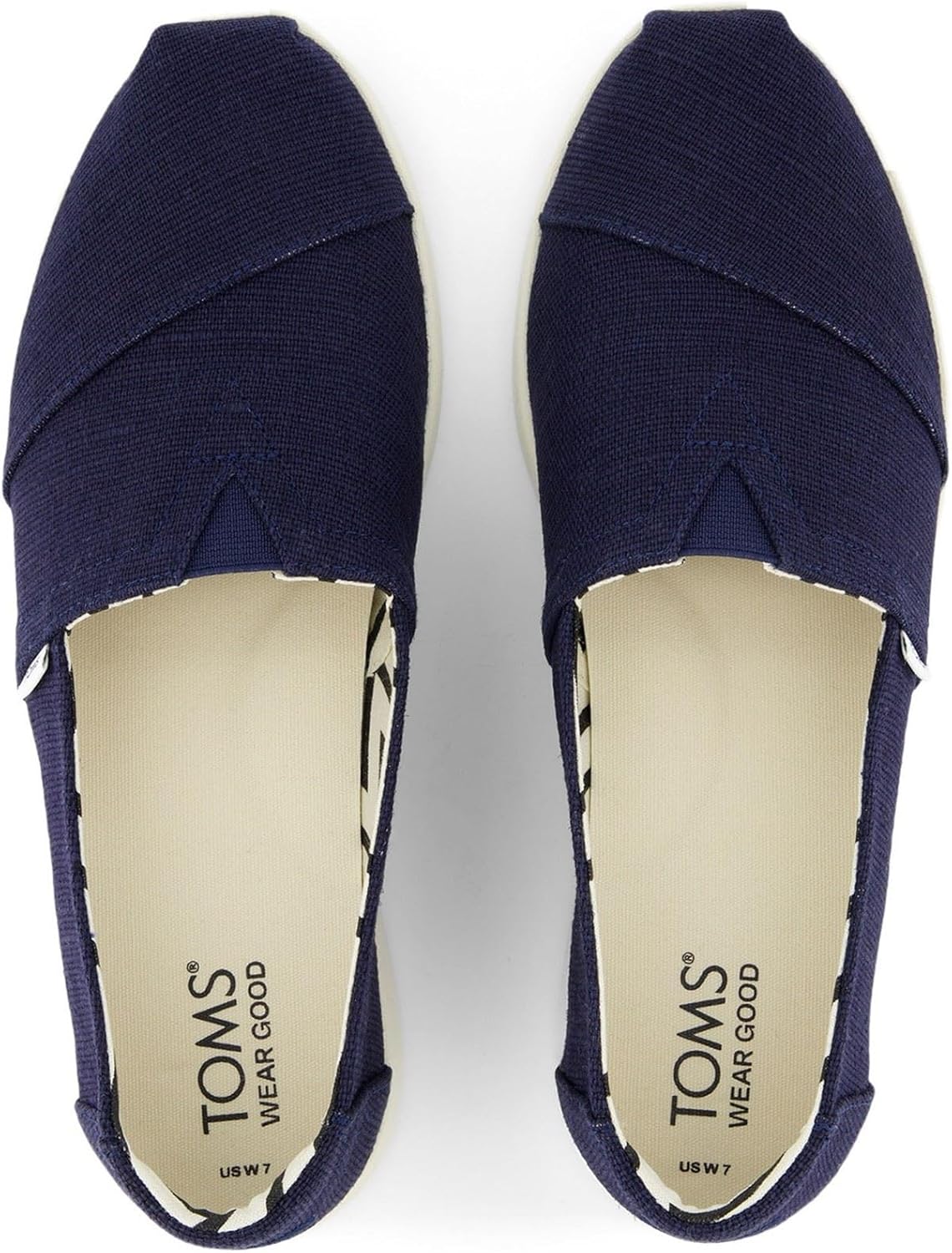TOMS Women's Alpargata Plus Espadrille, Navy Heritage Canvas, - Image 4