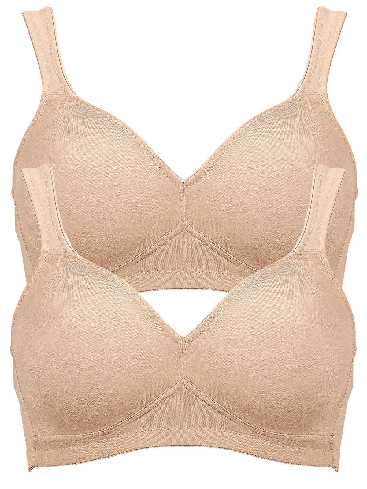 Anita Women's Pack of 2 Non-Wired Bra Twin 5493 Deep Sand - Deep Sand 32F