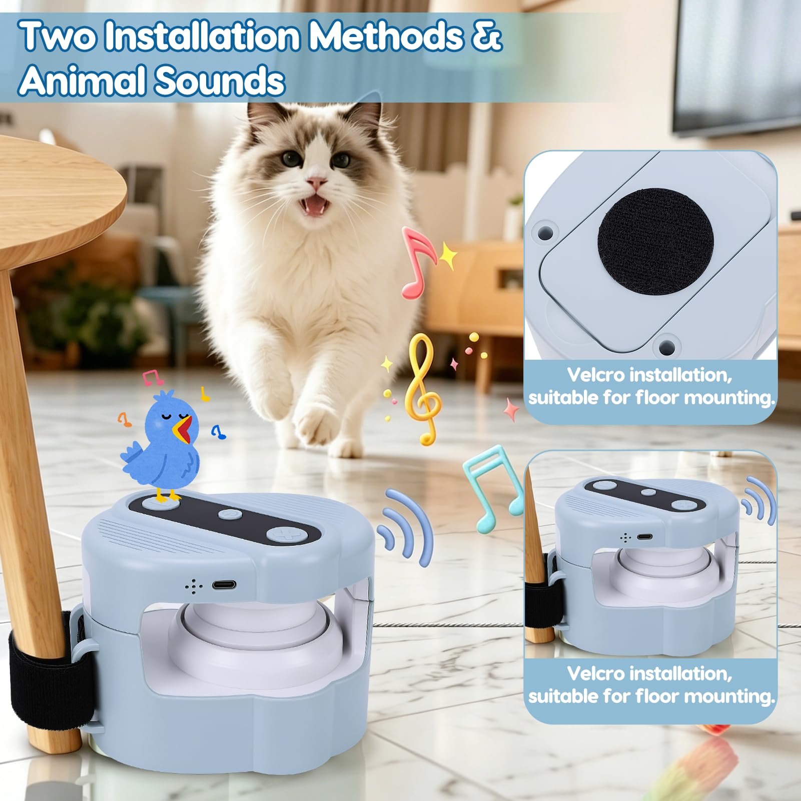 Automatisches Katzenspielzeug Laufrad mit Fernbedienung, Einstellbare Geschwindigkeit Katzenlaufband Indoor Activity Spielzeug, Interaktives Jagdspielzeug mit Timer und DIY Tracks für Indoor Katzen