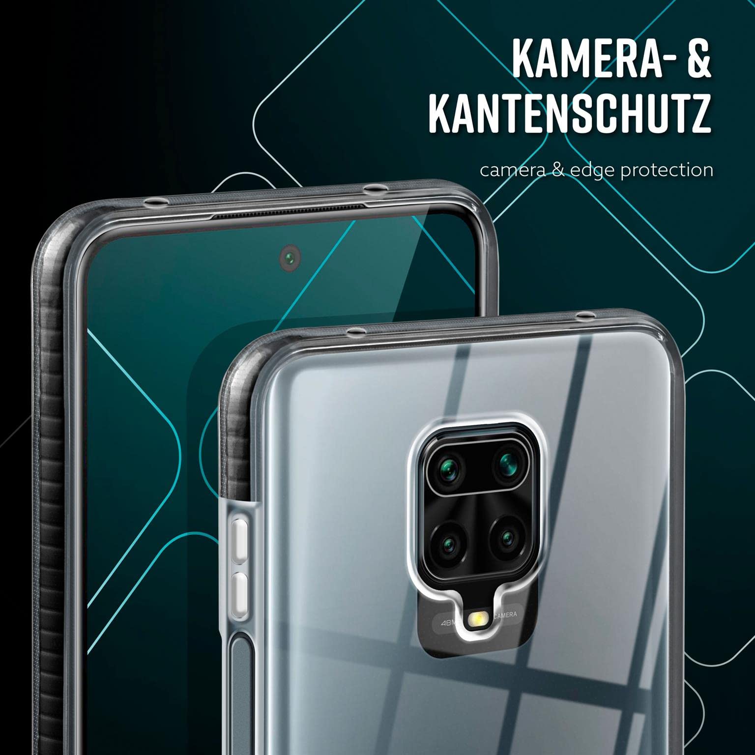 OneFlow Custodia Blindata Compatibile con Xiaomi Redmi Note 9 PRO, Custodia Antiurto per attività all'Aperto, Custodia con Protezione Fotocamera e Schermo, Lime - Verde