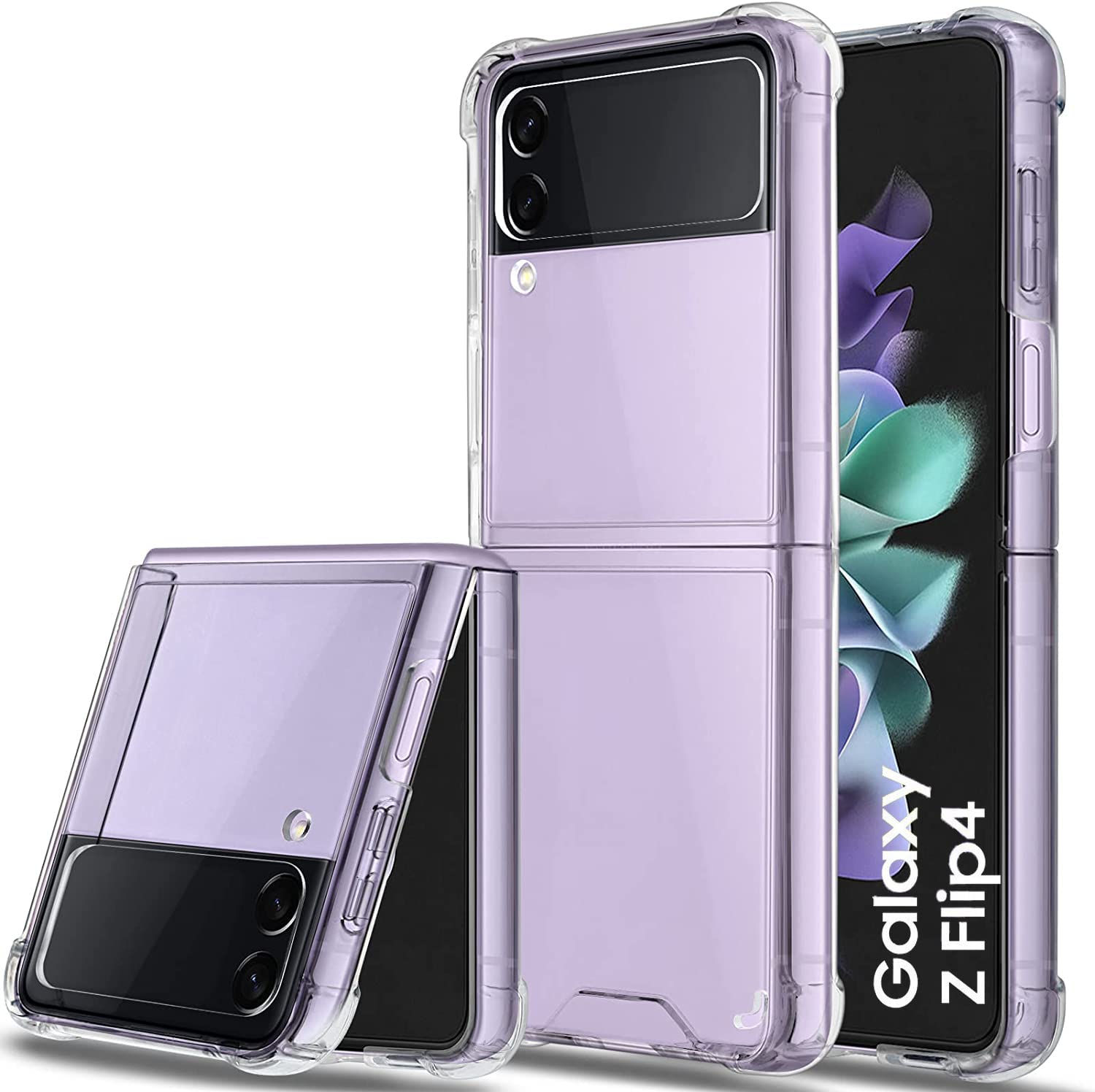 Galaxy Z Flip 4 5G Case, Galaxy Z Flip 4 Case, Full Protection [Slim Thin] [Shockproof] TPU Crystal Clear Skin Protective Case Cover For Samsung Galaxy Z Flip 4 (Clear)