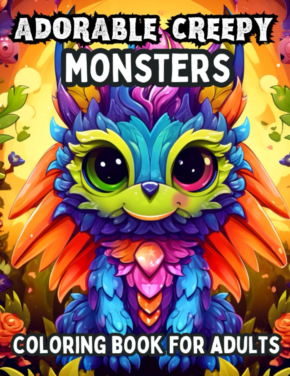 Adorable Creepy Monsters Coloring Book for Adults: Zen Mindfulness Adult Coloring Book for Relaxation, Stress Relief, added Focus, Teens and Kids with ... a Meditation Experience for Men and Women.