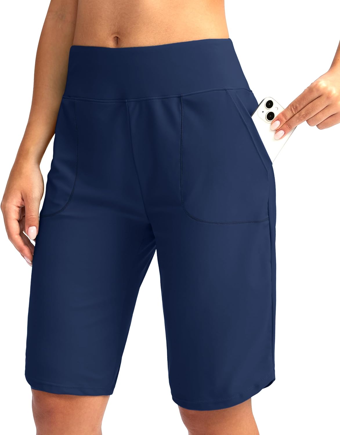 Viodia Womens Long Swim Board Shorts with Pockets Philippines Ubuy