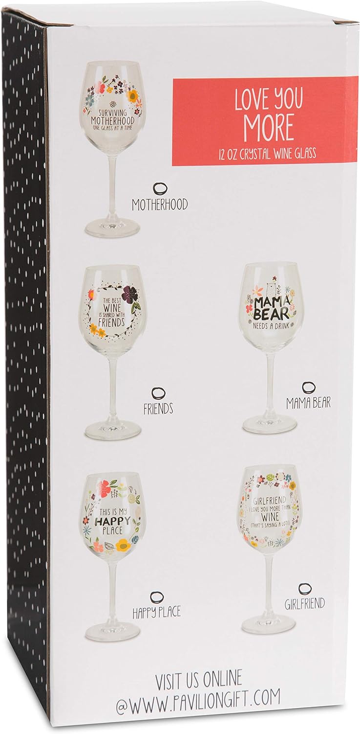 Pavilion Gift Company Wine Glasses, Clear