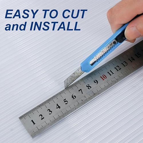 Miniatura 3 de Teabelle 15 paneles de policarbonato transparente para invernadero, 4 x 2 x 0.16 pulgadas, impermeable, a prueba de rayos UV, placa superior de