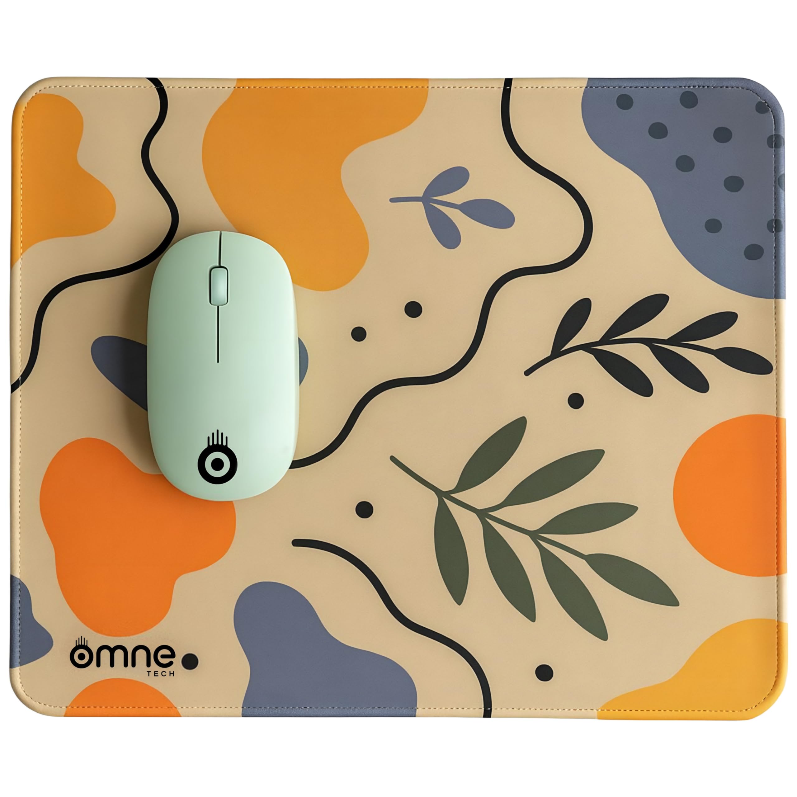 omne TECH Mousepad for Desk | Smooth Waterproof Surface, Anti-Slip Rubber Base, Durable & Comfortable Mouse Pad for Office, Laptop & Computer (Multicolour) (Multicolor)-image-24