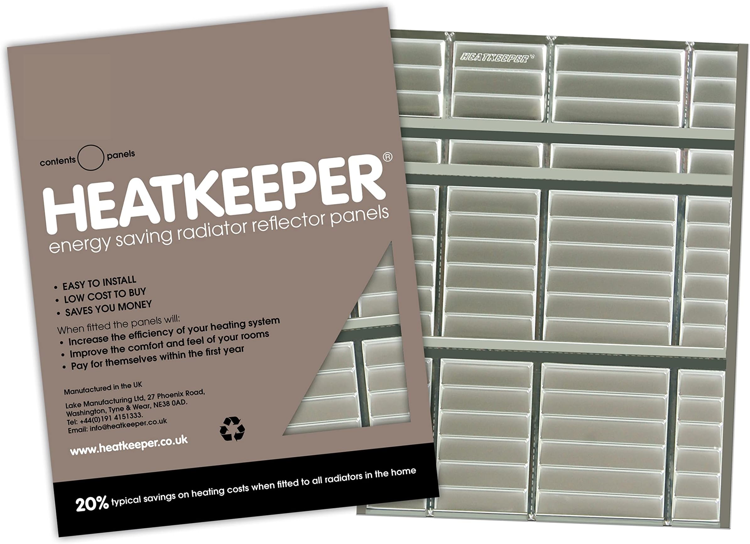 Heatkeeper Radiator Reflector Panels - 10 Panel Pack